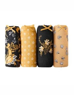 Slip Coton Imprimé "graphique" - Lot De 4 -Lingerie Séries Magasin 700203 C01 zoomx vue7