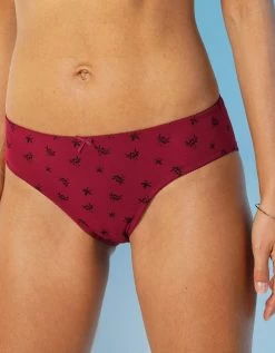 Culotte Midi Coton Imprimée "feuilles" - Lot De 4