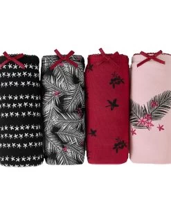 Shorty Coton Imprimé "feuilles" - Lot De 4 -Lingerie Séries Magasin 700292 C01 zoomx vue5