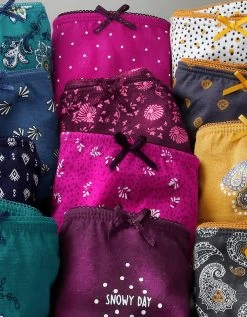 Shorty Imprimé «flocons» En Coton – Lot De 4 Assortis -Lingerie Séries Magasin 700312 C01 zoomx vue7