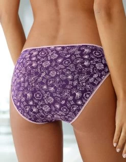 Slip Coton Imprimé Motif Floral Assorti – Lot De 4 -Lingerie Séries Magasin 700361 01 2