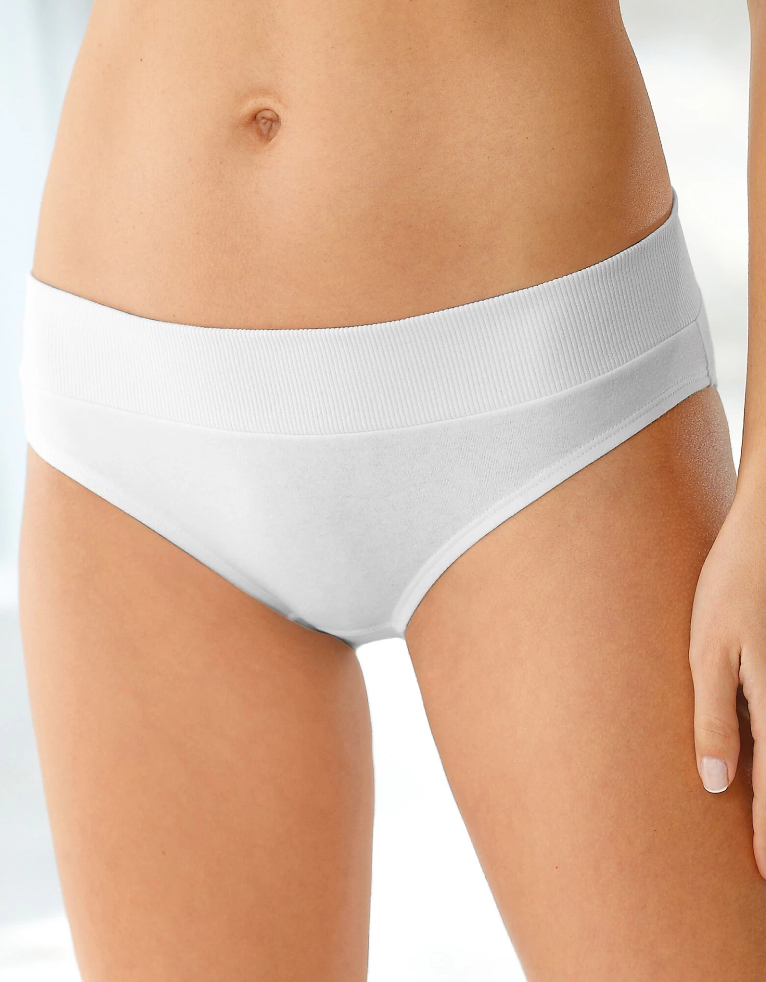 Culotte Midi Coton Stretch Ceinture Confort - Lot De 2 1 Culotte Midi Coton Stretch Ceinture Confort - Lot De 2