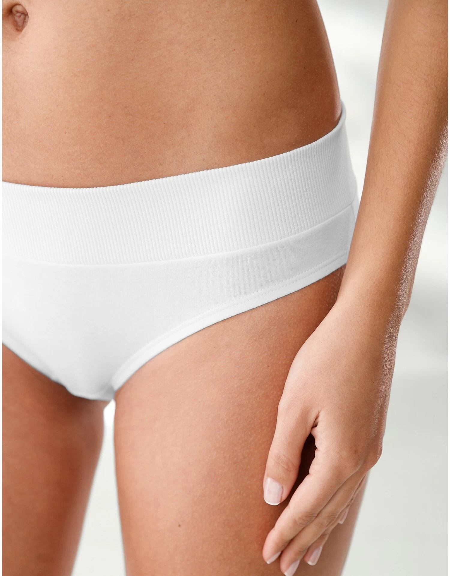 Culotte Midi Coton Stretch Ceinture Confort - Lot De 2 3 Culotte Midi Coton Stretch Ceinture Confort - Lot De 2 – Image 3