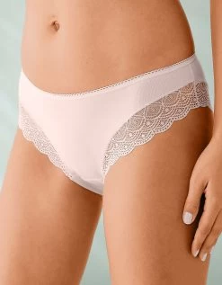 Culotte Forme Midi Coton Uni Stretch Et Dentelle - Lot De 3 -Lingerie Séries Magasin 700419 C03 zoomx vue3