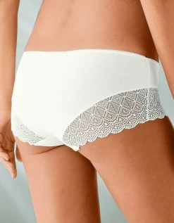 Shorty Uni Coton Stretch Et Dentelle - Lot De 3 -Lingerie Séries Magasin 700420 C02 zoomx vue4