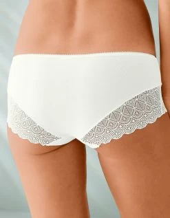Shorty Uni Coton Stretch Et Dentelle - Lot De 3 -Lingerie Séries Magasin 700420 C02 zoomx vue5
