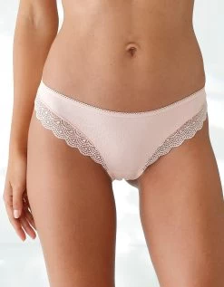 Culotte Forme Tanga En Coton Et Dentelle - Lot De 3
