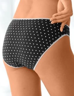 Slip Coton Imprimé Motifs à Pois Assortis – Lot De 4 -Lingerie Séries Magasin 700433 01 3