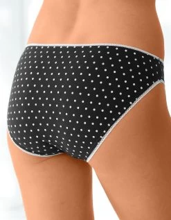Slip Coton Imprimé Motifs à Pois Assortis – Lot De 4 -Lingerie Séries Magasin 700433 01 4