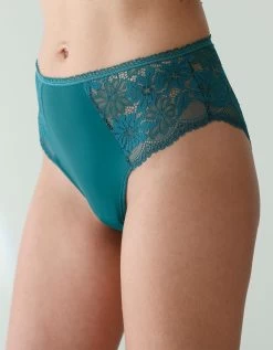 Culotte Forme Tanga Taille Haute Microfibre Et Dentelle Stretch - Lot De 2 -Lingerie Séries Magasin 700484 C02 zoomx vue5