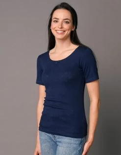 Tee-shirt Manches Courtes Maille Jacquard - Lot De 2 -Lingerie Séries Magasin 700514 C01 zoomx vue6