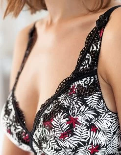 Soutien-gorge Coton Imprimé Brodé Olbia – Sans Armatures -Lingerie Séries Magasin 701255 C01 zoomx vue6