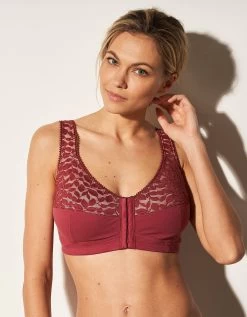 Soutien-gorge Dentelle Et Coton Ouverture Devant - Sans Armatures -Lingerie Séries Magasin 701569 C00 zoomx vue2