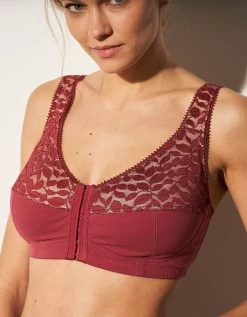 Soutien-gorge Dentelle Et Coton Ouverture Devant - Sans Armatures -Lingerie Séries Magasin 701569 C00 zoomx vue3