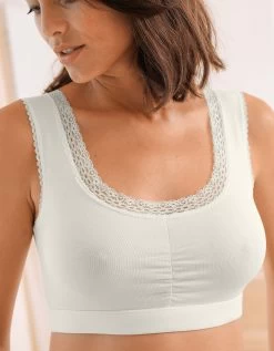 Brassière Sans Armatures Coton Stretch Et Dentelle -Lingerie Séries Magasin 701770 C04 zoomx vue4