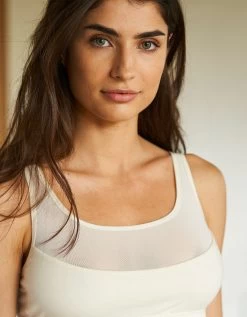 Brassière Sans Armatures Coton Stretch Et Tulle -Lingerie Séries Magasin 701872 C01 zoomx vue3