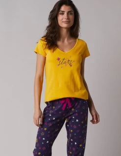 Tee-shirt De Pyjama Manches Courtes Imprimé Estrella -Lingerie Séries Magasin 703023 C01 zoomx vue4