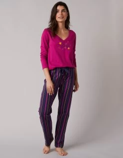 Pantalon De Pyjama Imprimé Rayé Estrella - Coton -Lingerie Séries Magasin 703029 C01 zoomx vue4