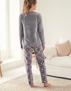 Pyjama Pantalon Polaire, Toucher Peluche -Lingerie Séries Magasin 703057 C01 zoomx vue3