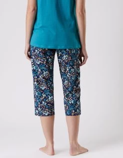 Pantalon Court Pyjama Imprimé Floral -Lingerie Séries Magasin 703075 C02 zoomx vue2