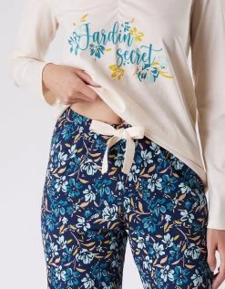 Pantalon Pyjama Coton Imprimé Floral -Lingerie Séries Magasin 703077 C02 zoomx vue3