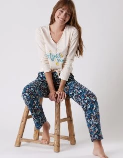 Pantalon Pyjama Coton Imprimé Floral -Lingerie Séries Magasin 703077 C02 zoomx vue4