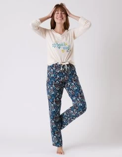 Pantalon Pyjama Coton Imprimé Floral -Lingerie Séries Magasin 703077 C02 zoomx vue5
