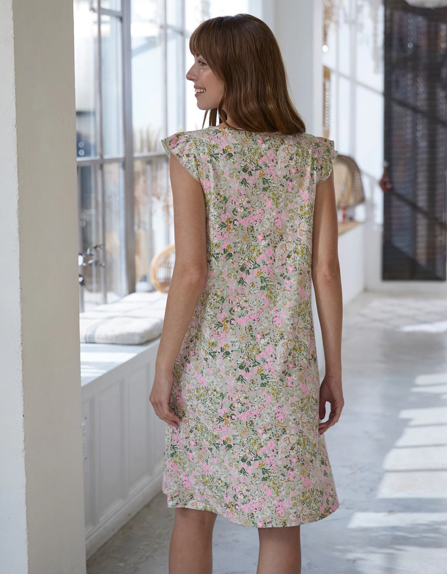 Nuisette Volantée Imprimé Fleuri 2 Nuisette Volantée Imprimé Fleuri – Image 2