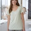 Tee Shirt Pyjama Manches Courtes Boutonné