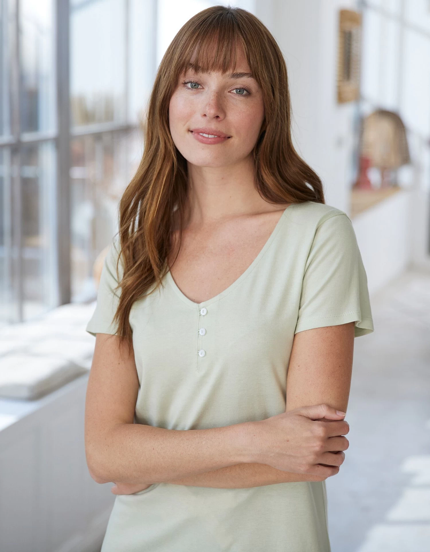 Tee Shirt Pyjama Manches Courtes Boutonné 4 Tee Shirt Pyjama Manches Courtes Boutonné – Image 4