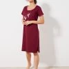Chemise De Nuit Courte Imprimé Oiseaux