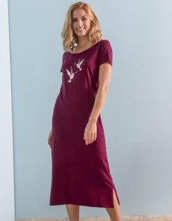 Chemise De Nuit Longue Imprimé «oiseaux» -Lingerie Séries Magasin 703125 C01 zoomx vue4