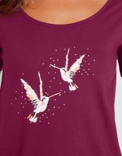 Pyjacourt En Coton Imprimé Oiseaux -Lingerie Séries Magasin 703126 C01 zoomx vue4