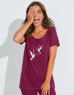 Pyjacourt En Coton Imprimé Oiseaux -Lingerie Séries Magasin 703126 C01 zoomx vue5
