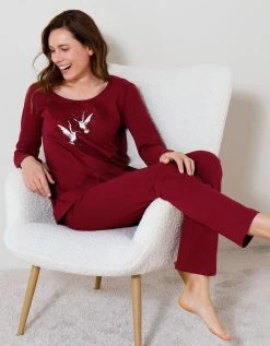 Pyjama Manches Longues Coton Imprimé « oiseaux » -Lingerie Séries Magasin 703127 C01 zoomx vue3