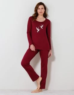 Pyjama Manches Longues Coton Imprimé « oiseaux » -Lingerie Séries Magasin 703127 C01 zoomx vue4