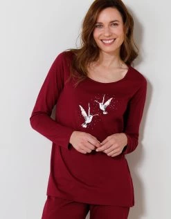 Pyjama Manches Longues Coton Imprimé « oiseaux » -Lingerie Séries Magasin 703127 C01 zoomx vue5