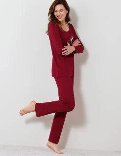 Pyjama Manches Longues Coton Imprimé « oiseaux » -Lingerie Séries Magasin 703127 C01 zoomx vue7