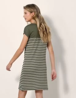 Chemise De Nuit Rayée Et étoiles, Fils Teints 10 Chemise De Nuit Rayée Et étoiles, Fils Teints -Lingerie Séries Magasin 703141 C00 zoomx vue4