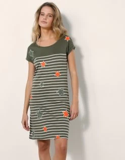 Chemise De Nuit Rayée Et étoiles, Fils Teints 11 Chemise De Nuit Rayée Et étoiles, Fils Teints -Lingerie Séries Magasin 703141 C00 zoomx vue5