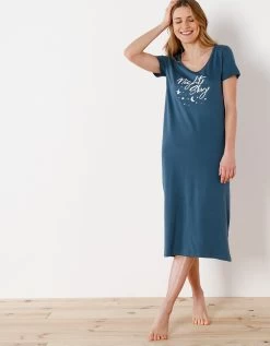 Chemise De Nuit Version Longue – Imprimé Night Sky -Lingerie Séries Magasin 703143 C01 zoomx vue4