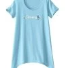 Tee-shirt Asymétrique Manches Courtes – Turquoise