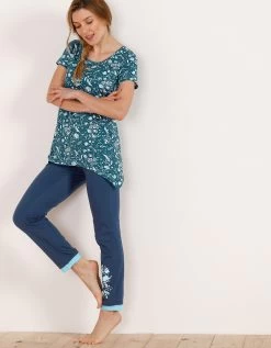 Pantalon De Pyjama – Uni Marine -Lingerie Séries Magasin 703154 C01 zoomx vue4