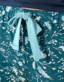 Pantacourt De Pyjama – Fleuri émeraude -Lingerie Séries Magasin 703157 C01 zoom detailRFP