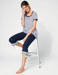 Pyjama Pantacourt Coton Manches Courtes