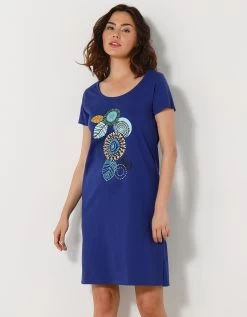 Chemise De Nuit Courte Manches Courtes Motif "rosaces" 10 Chemise De Nuit Courte Manches Courtes Motif "rosaces" -Lingerie Séries Magasin 703208 C01 zoomx vue5