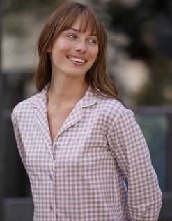 Pyjama Imprimé Carreaux - Col Tailleur -Lingerie Séries Magasin 703240 C02 zoomx vue6