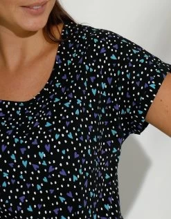 Chemise De Nuit Coton Imprimé "coeurs" -Lingerie Séries Magasin 703367 C01 zoomx vue7