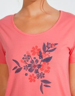 Chemise De Nuit Courte Imprimé Fleurs -Lingerie Séries Magasin 703458 C01 zoomx vue5