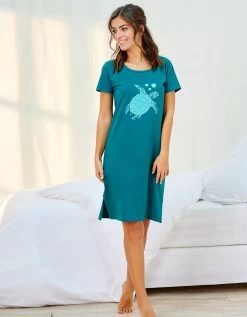 Chemise De Nuit Courte Imprimé Tortue -Lingerie Séries Magasin 703463 C01 zoomx vue4